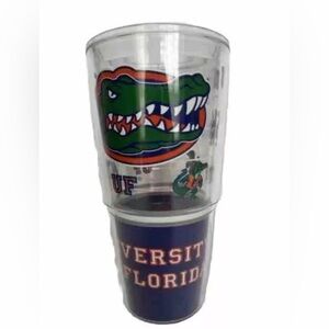 University of Florida Tervis Cup & Lid, Holds 24oz. Gator Logo like new